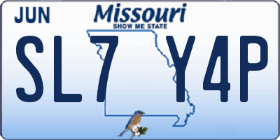 MO license plate SL7Y4P