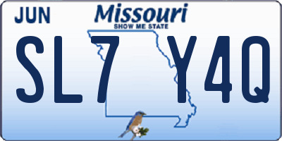 MO license plate SL7Y4Q
