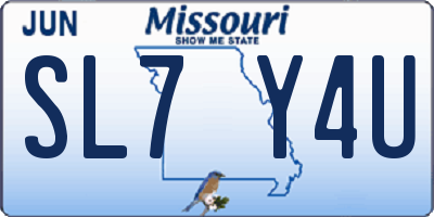 MO license plate SL7Y4U