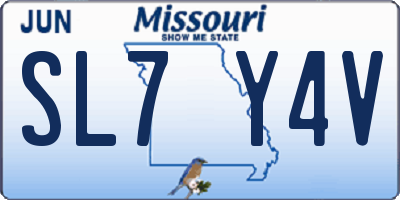 MO license plate SL7Y4V