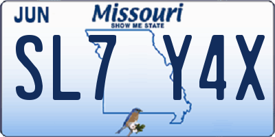 MO license plate SL7Y4X