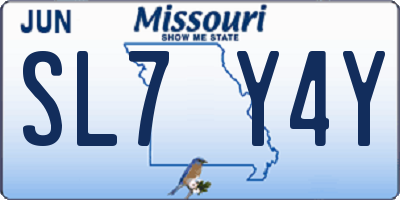 MO license plate SL7Y4Y