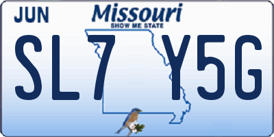MO license plate SL7Y5G