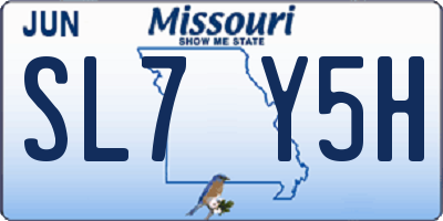 MO license plate SL7Y5H