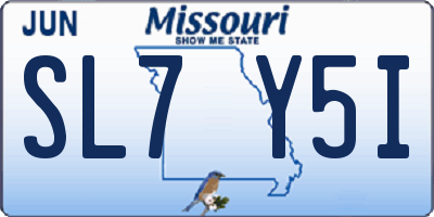 MO license plate SL7Y5I
