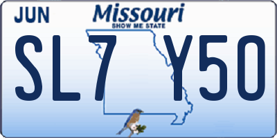 MO license plate SL7Y5O