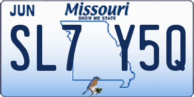 MO license plate SL7Y5Q