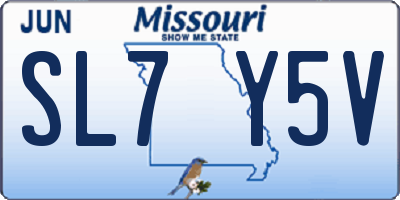 MO license plate SL7Y5V