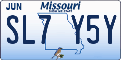 MO license plate SL7Y5Y