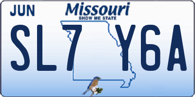 MO license plate SL7Y6A