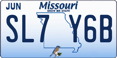 MO license plate SL7Y6B