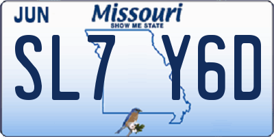 MO license plate SL7Y6D