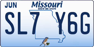 MO license plate SL7Y6G