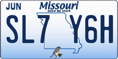 MO license plate SL7Y6H