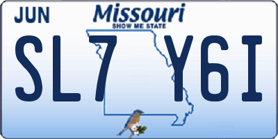 MO license plate SL7Y6I