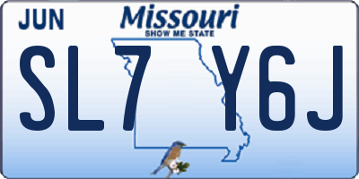 MO license plate SL7Y6J