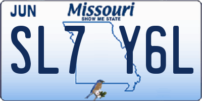 MO license plate SL7Y6L