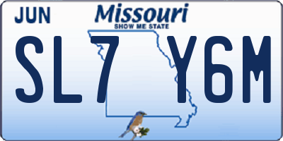 MO license plate SL7Y6M