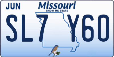 MO license plate SL7Y6O