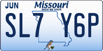 MO license plate SL7Y6P