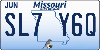 MO license plate SL7Y6Q