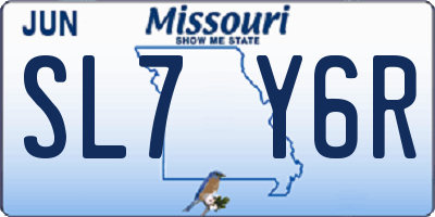 MO license plate SL7Y6R