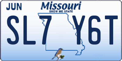 MO license plate SL7Y6T