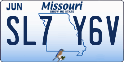 MO license plate SL7Y6V