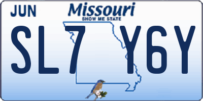 MO license plate SL7Y6Y