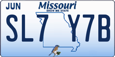 MO license plate SL7Y7B