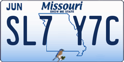 MO license plate SL7Y7C