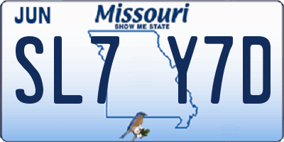 MO license plate SL7Y7D