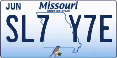 MO license plate SL7Y7E