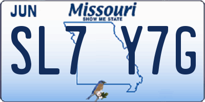 MO license plate SL7Y7G