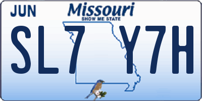 MO license plate SL7Y7H