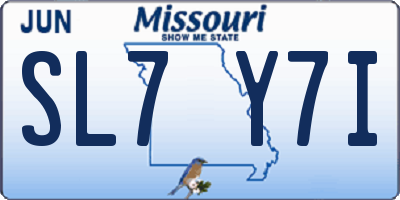 MO license plate SL7Y7I
