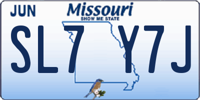 MO license plate SL7Y7J