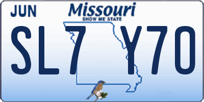 MO license plate SL7Y7O