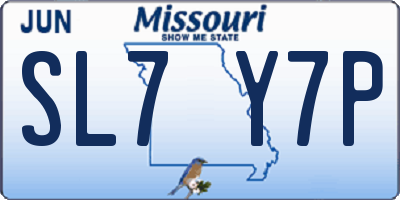 MO license plate SL7Y7P