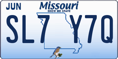 MO license plate SL7Y7Q