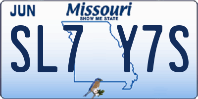 MO license plate SL7Y7S