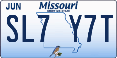 MO license plate SL7Y7T
