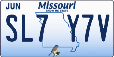 MO license plate SL7Y7V