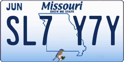 MO license plate SL7Y7Y