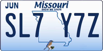 MO license plate SL7Y7Z