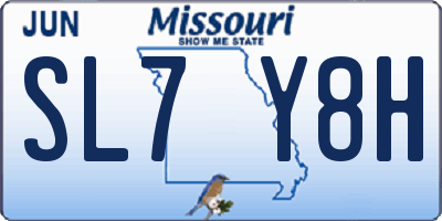 MO license plate SL7Y8H