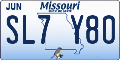 MO license plate SL7Y8O