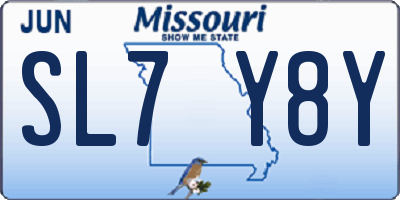 MO license plate SL7Y8Y