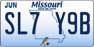 MO license plate SL7Y9B