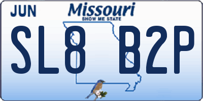 MO license plate SL8B2P